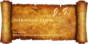 Jutkovics Ilona névjegykártya